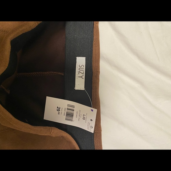 Suzy Shier Faux Suede Pants - Picture 2 of 4